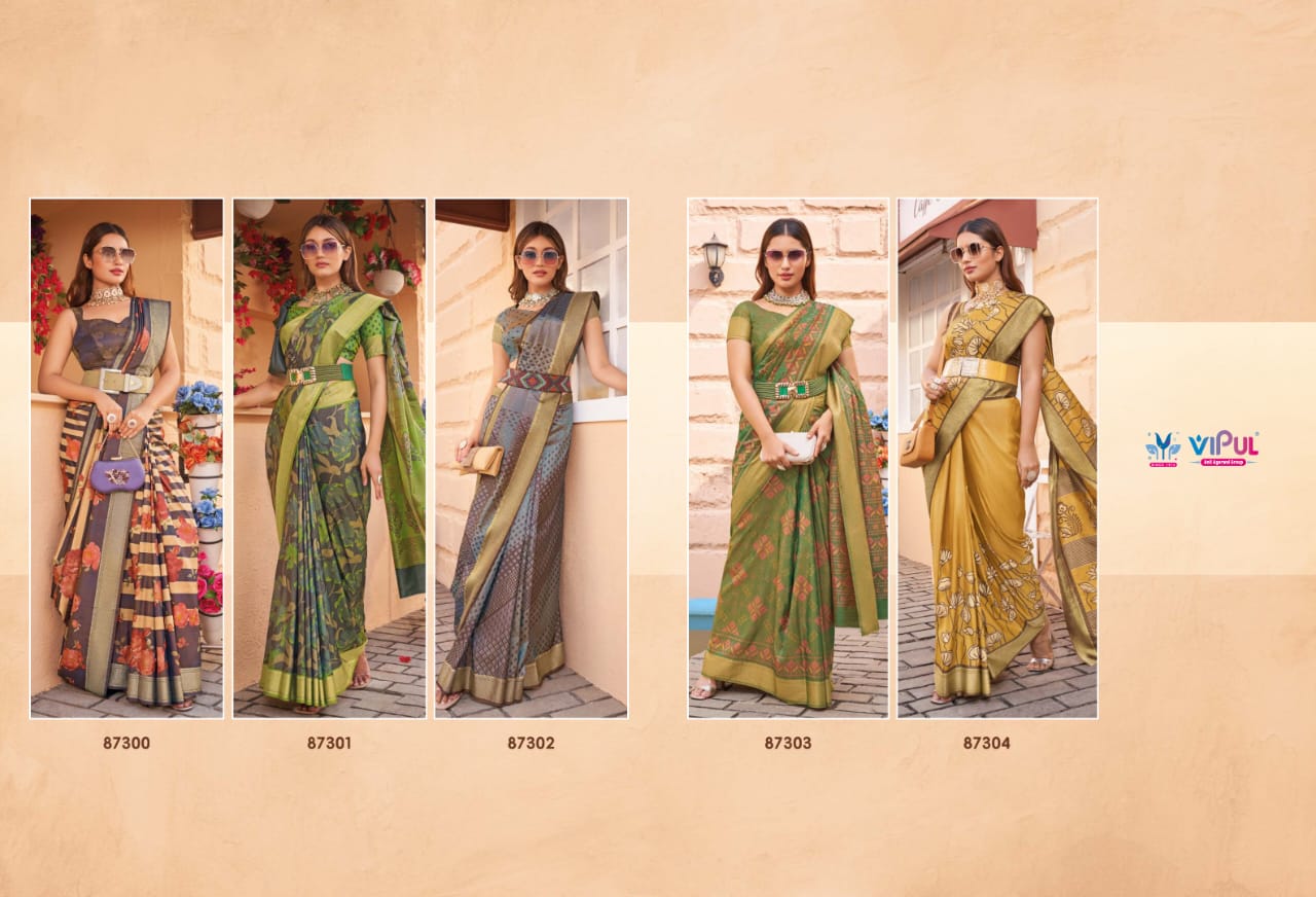 Verna Silk By Vipul Silk Casual Wear Saree Orders In India